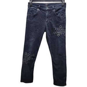 Citizens Of Humanity Elsa mid-rise Slim Fit crup Embroidered In Underground 27